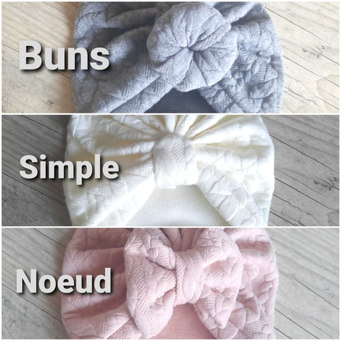 EDITION LIMITÉE Turban bonnet de Bain noeud, simple ou buns en tissu maillot de bain 3 couleurs
